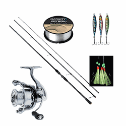 Molefiskesæt / Makrel - sild fiskesæt 12 fod 100 gr & Kinetic Stardust m. tilbehør